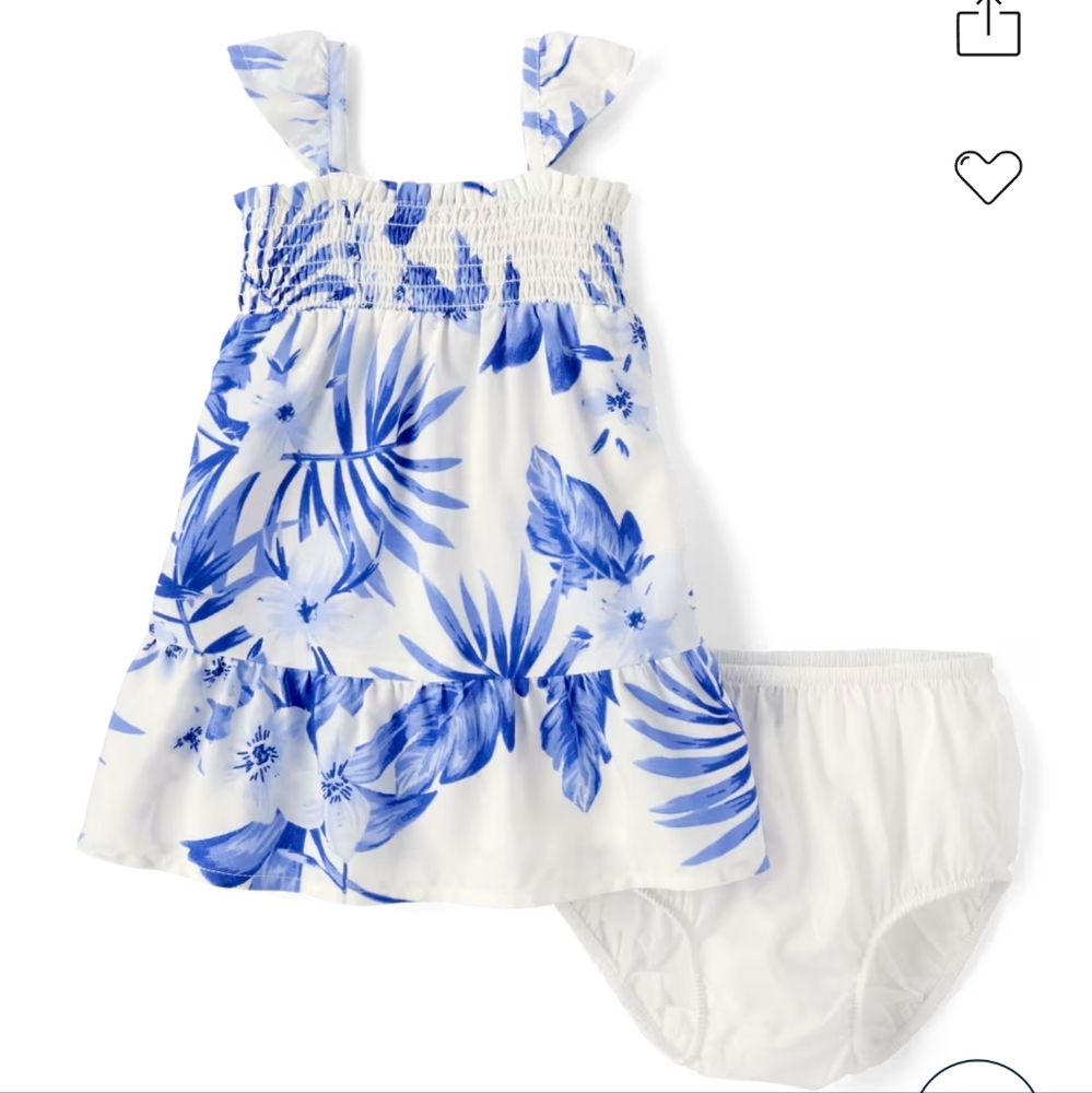 Infant 0-3 months tropical dress.
